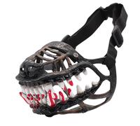 Halloween Dog Muzzle - Latex Costume Face Cover with Adjustable Straps