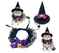 Halloween Dogs Hats - Pet Masquerade Apparel Accessory with Collar