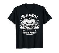 Halloween Donde Las Calabazas Cobran Vida Puerta de la mansión embrujada Camiseta