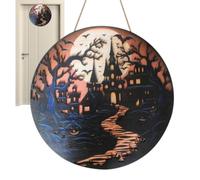 Halloween Door Decorations Welcome Sign Halloween Front Door Hanger
