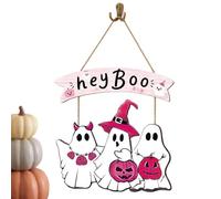 Halloween Door Hanger - Cute Holiday Welcome Ornament, Halloween Ghost Door