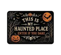 Halloween Door Mat - 80 x 50 cm - Pumpkin Bat Skull Pattern Halloween Rug