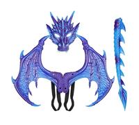 Halloween Dragon Costume Cosplay Dress Up Wings Dragon Tail Set forKid