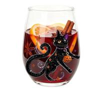 Halloween Drinking Glasses - 420ml Spooky Drinkware, Vintage Spider Beer