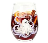 Halloween Drinking Glasses - 420ml Spooky Drinkware, Vintage Spider Beer