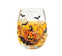 Halloween Drinking Glasses, Stemless Cup with 3D Design, Funny Wine 300 ml