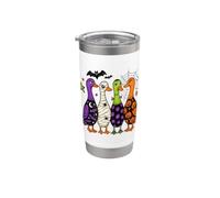 Halloween Ducks In A Row Spooky Birds Women Girls Kids Vaso térmico de acero inoxidable de doble pared