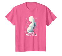 Halloween Embarazo Fantasmal Mama-To-Be Spooky Maternity Camiseta, Niños, Rosa Jaspeado, 8 años