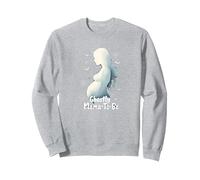 Halloween Embarazo Fantasmal Mama-To-Be Spooky Maternity Sudadera, Unisex para Adultos, Gris Jaspeado, XL