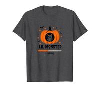 Halloween Embarazo Lil Monster Cargando Camiseta, Hombre, Jaspeado Oscuro, M