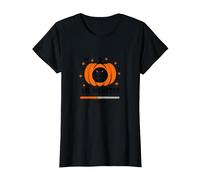 Halloween Embarazo Lil Monster Cargando Camiseta, Mujer, Negro, 3XL