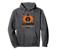 Halloween Embarazo Lil Monster Cargando Sudadera con Capucha, Unisex para Adultos, Jaspeado Oscuro, S