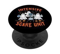 Halloween Enfermera de la UCI Fantasma Unidad de Cuidados PopSockets PopGrip Adhesivo