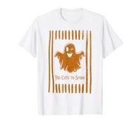 Halloween es Demasiado Lindo para asustar a Ghost Stripes Desgastado Camiseta gráfica económica, Hombre, Blanco, M