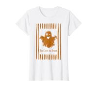 Halloween es Demasiado Lindo para asustar a Ghost Stripes Desgastado Camiseta gráfica económica, Mujer, Blanco, XL