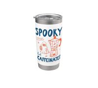 Halloween espeluznante pero con cafeína Vintage Halloween Vaso térmico de acero inoxidable de doble pared