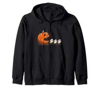 Halloween Espeluznante Sentido del Humor, Calabaza Persiguiendo Caramelos Boo Sudadera con Capucha