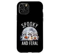 Halloween Espeluznante y Salvaje Lindo Fantasma Mapache Truco o Trato Carcasa para iPhone 11 Pro