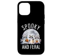 Halloween Espeluznante y Salvaje Lindo Fantasma Mapache Truco o Trato Carcasa para iPhone 12/12 Pro