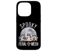 Halloween Espeluznante y Salvaje Lindo Fantasma Mapache Truco o Trato Carcasa para iPhone 14 Pro