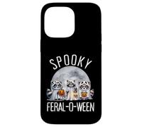 Halloween Espeluznante y Salvaje Lindo Fantasma Mapache Truco o Trato Carcasa para iPhone 14 Pro MAX