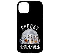 Halloween Espeluznante y Salvaje Lindo Fantasma Mapache Truco o Trato Carcasa para iPhone 15 Plus