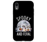 Halloween Espeluznante y Salvaje Lindo Fantasma Mapache Truco o Trato Carcasa para iPhone XR