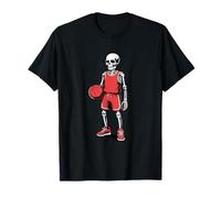 Halloween Esqueleto Baloncesto Canasta Aro Jugador Camiseta