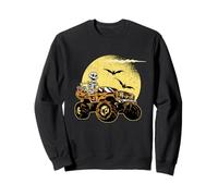 Halloween Esqueleto Montando Monster Truck Truco O Trato Miedo Sudadera