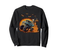 Halloween Esqueleto Montando Monster Truck Truco O Trato Miedo Sudadera