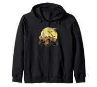 Halloween Esqueleto Montando Monster Truck Truco O Trato Miedo Sudadera con Capucha