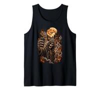 Halloween Esqueleto Selfie Castillo Encantado Horror Camiseta sin Mangas