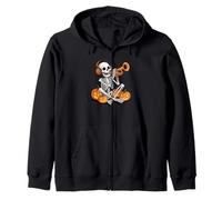 Halloween Esqueleto Trompeta Trompetista Sudadera con Capucha