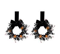 Halloween Eucalyptus Wreath Set - 2-Pack Autumn Front Door Decor