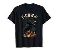 Halloween F Caw F Crow Mujeres F-Caw-F Negro Bird Witch Candy Camiseta