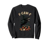 Halloween F Caw F Crow Mujeres F-Caw-F Negro Bird Witch Candy Sudadera