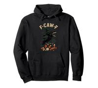 Halloween F Caw F Crow Mujeres F-Caw-F Negro Bird Witch Candy Sudadera con Capucha