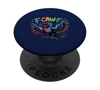 Halloween, F-Caw-F Raven Arte Gótico, Meme Divertido Cuervo PopSockets PopGrip Adhesivo