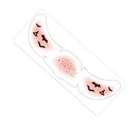 Halloween Face Decals Women Creepy Eye Stickers Bat Pumpkin Handprint Adhesive Makeup for Kids Scary Costume Party Festival Accessories Carnival Decoration Fun, 5.2x15cm/2.05x5.91 inches