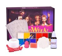 Halloween Face Paint, Washable Costume Makeup Kit to Kids, 7.68x5.31x2.28 Inches Fake Blood and Cosplay Colors for Zombie, Vampire, Festival, Holiday, Birthday, Party, Stage Performance