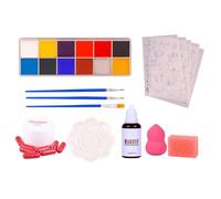 Halloween Face Painting Set, Halloween Makeup Kit, Cosplay Supplies, Fake Blood Included for Kids Professional Holiday Event Birthday Photoshoot, 7.68x5.31x2.28 Inches, 300g