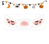 Halloween Face Stickers, Scary Eye Makeup Decals with Bat Pumpkin Handprint Designs, Adhesive Carnival Costume Accessories for Kids Festival Party Decoration, Spooky Reusable Face Art