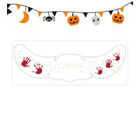 Halloween Face Stickers, Scary Eye Makeup Decals with Bat Pumpkin Handprint Designs, Adhesive Carnival Costume Accessories for Kids Festival Party Decoration, Spooky Reusable Face Art
