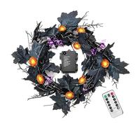 Halloween Fairy Lights, Halloween Garland with Orange Pumpkin, Bat Light, 8-Modes Battery Operated, Waterproof String Decor for Indoor, Outdoor, Window, Balcony, Home, Flexible Placement Options