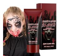 Halloween Fake Blood - Realistic Special FX Gel Maquillaje - Líquido grueso lavable | 1,76 oz efecto , accesorio de disfraz para vampiros , juego de rol, hemorragias nasales, nivel requent