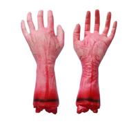 Halloween Fake Hands, Realistic Severed Hand Prop, Creepy Decorative Party Accessory, Lifelike Horror Decor for Cosplay Photography, Perfect for Indoor Outdoor Haunted House Festival Use