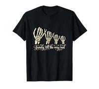Halloween Familia hasta el Final Esqueleto Humorístico Camiseta