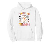 Halloween Fantasma Libro Lectura Escuela Profesor Truco o enseñar Sudadera con Capucha