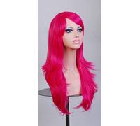 Halloween Fashion Christmas Party Dress Up Wig Cos Anime Wig 70Cm Long Curly Hair Cosplay Color Stage Headgear Color: Plum Red K048-4
