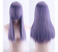 Halloween Fashion Christmas Party Dress Up Wig Cosplay Anime Wig High Temperature Silk Rose Net Colorful 60Cm Thickening Long Straight Hair Color:Zf60-3 Thickening
